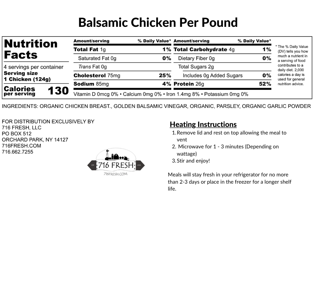 Balsamic Chicken Per Pound