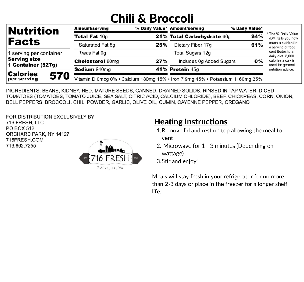 Chili & Broccoli, GF, DF