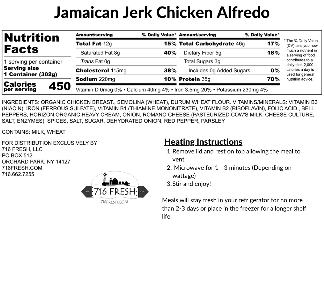 Jamaican Jerk Chicken Alfredo