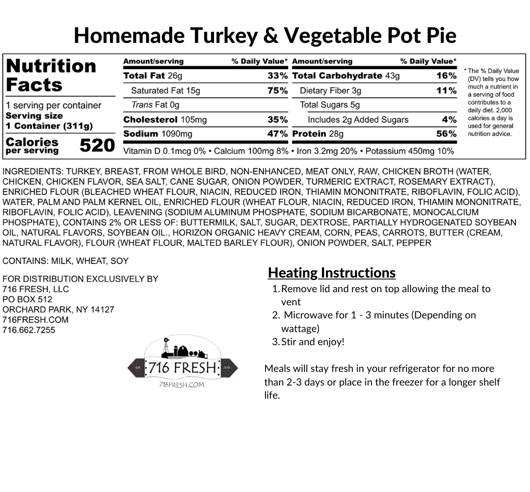 Homemade Turkey & Vegetable Pot Pie