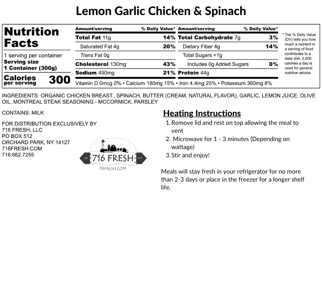 Low Carb Lemon Garlic Chicken, GF