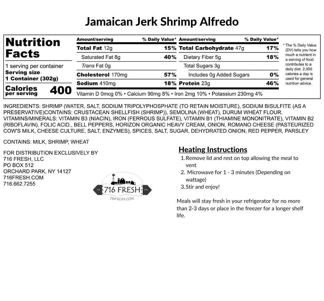 Jamaican Jerk Shrimp Alfredo