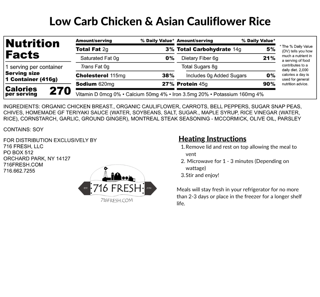 Low Carb Chicken & Asian Cauliflower Rice