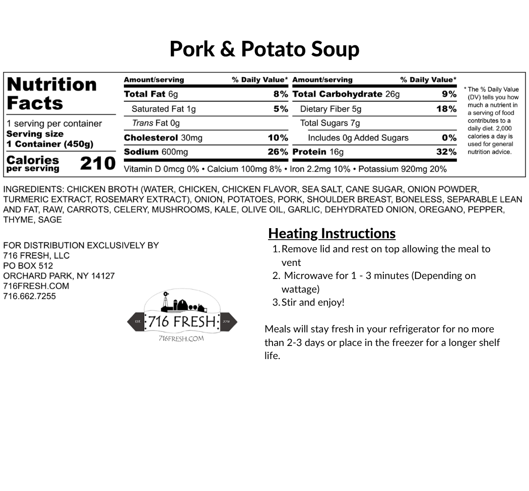 Pork & Potato Soup, GF, DF