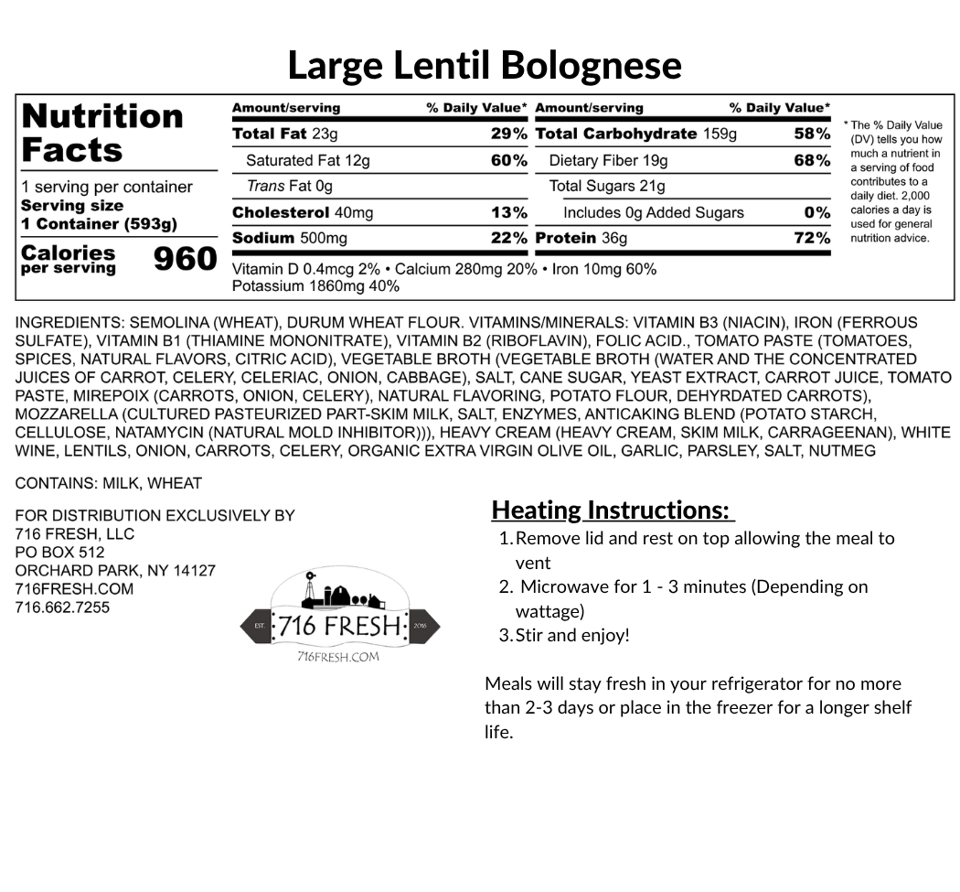 Large Lentil Bolognese