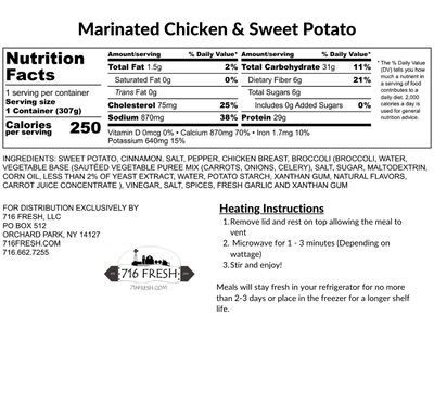 Marinated Chicken & Sweet Potato