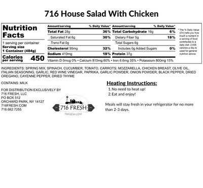 House Salad With Chicken, GF