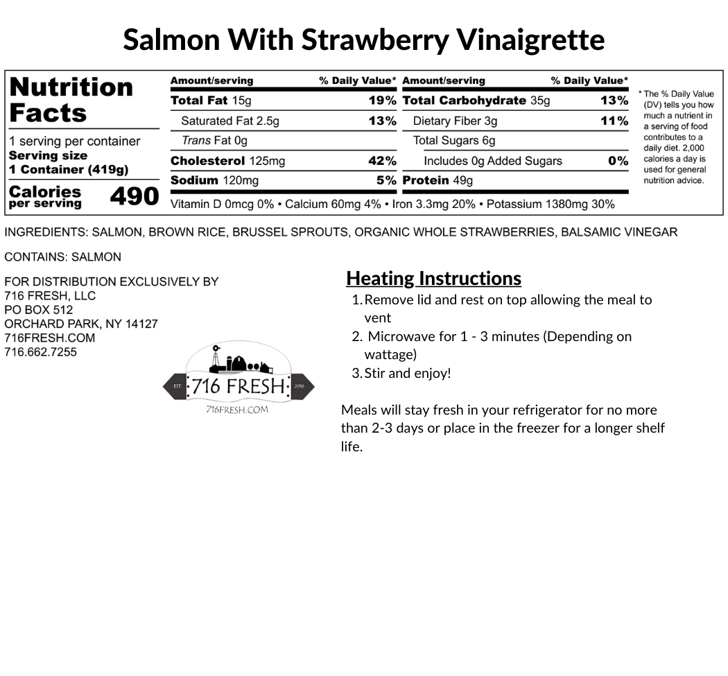 Salmon With Strawberry Vinaigrette, GF, DF