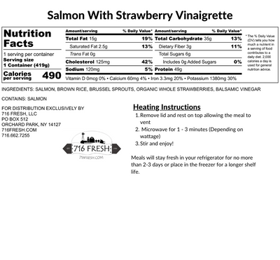 Salmon With Strawberry Vinaigrette, GF, DF