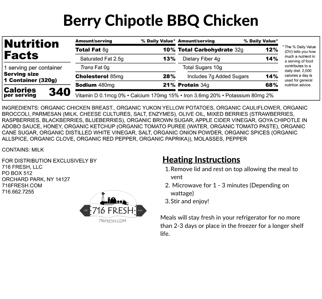 Berry Chipotle BBQ Chicken, GF