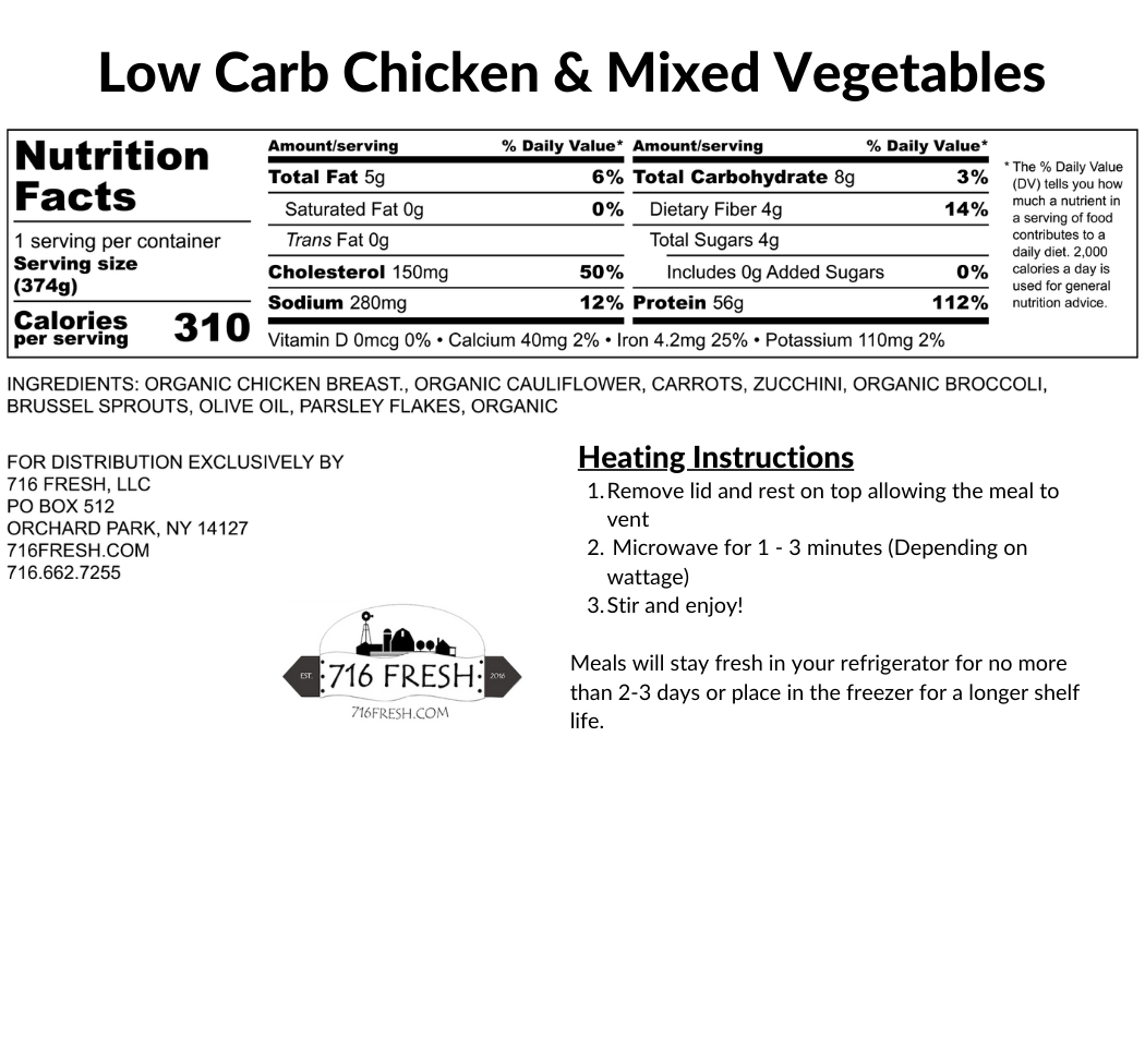 Low Carb Chicken & Mixed Vegetables