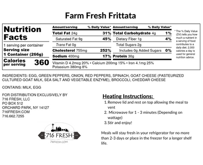 Farm Fresh Frittata, GF