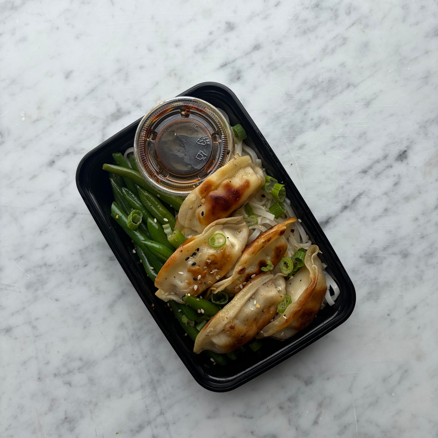 Sesame Chicken Potstickers with Green Beans & Noodles