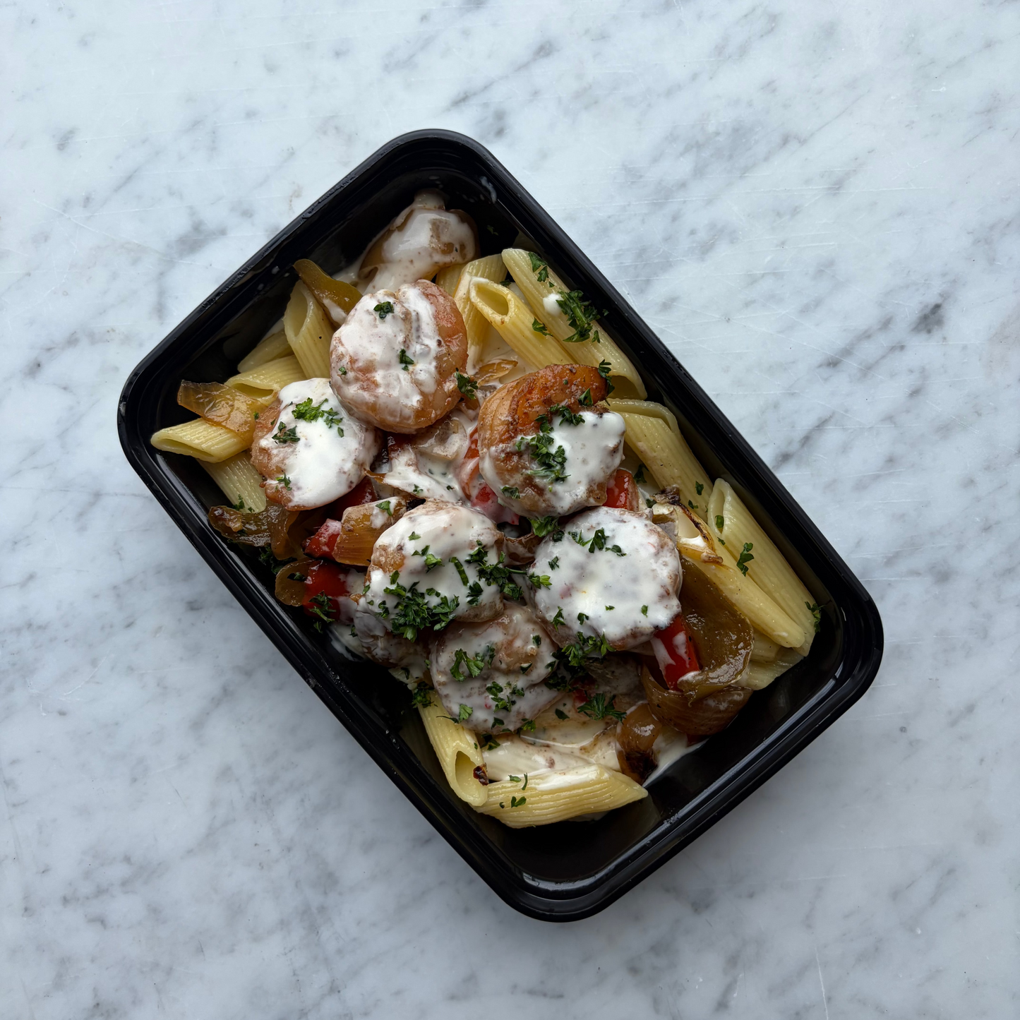 Large Jamaican Jerk Shrimp Alfredo