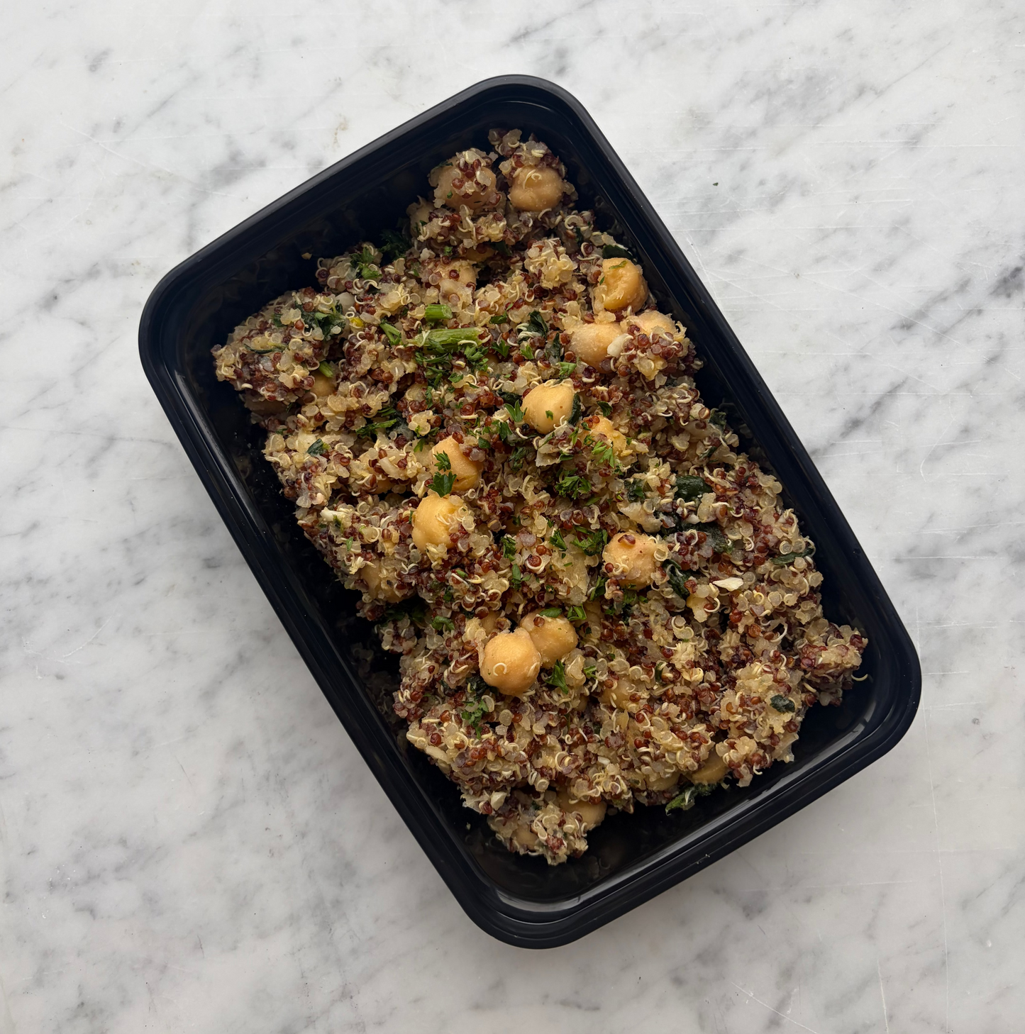 Lemon Herb Quinoa With Garlic Roasted Chickpeas, GF, DF, V, VG
