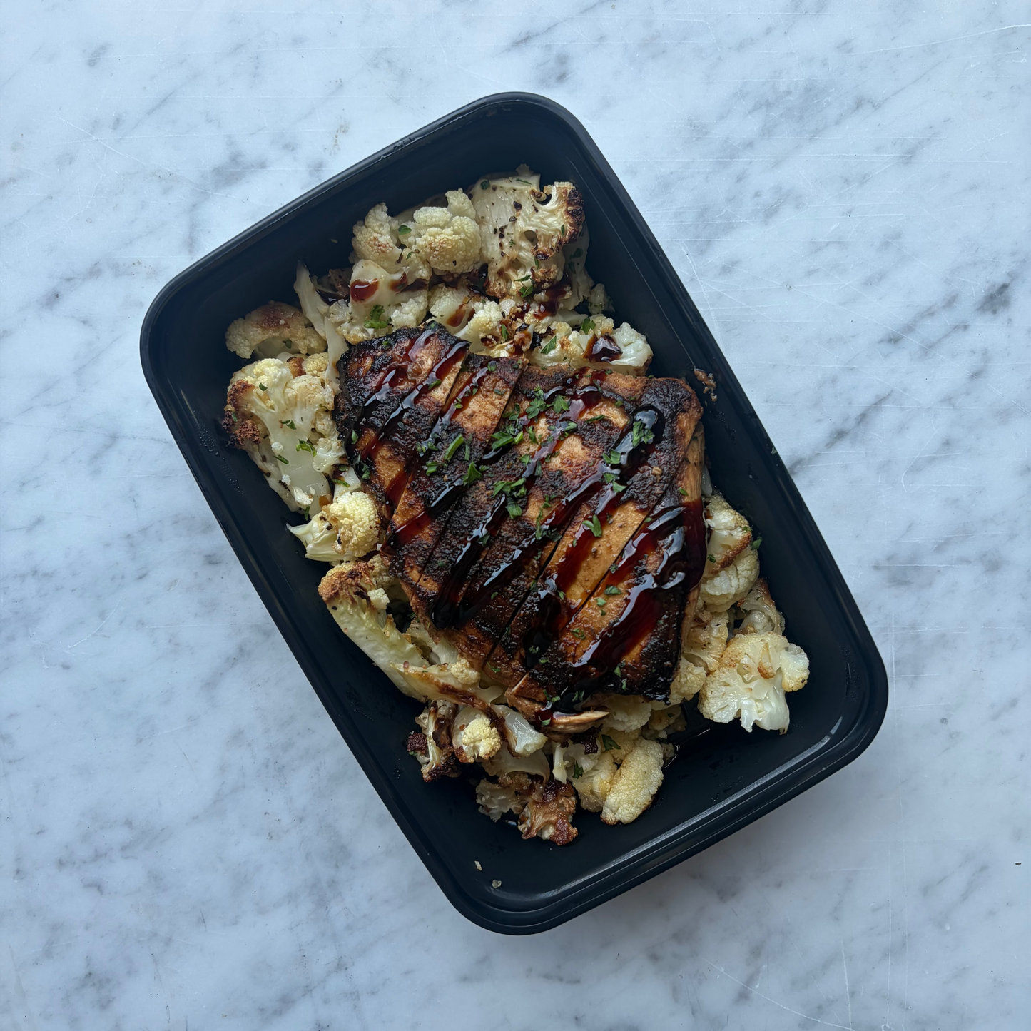 Low Carb Balsamic Chicken & Roasted Cauliflower