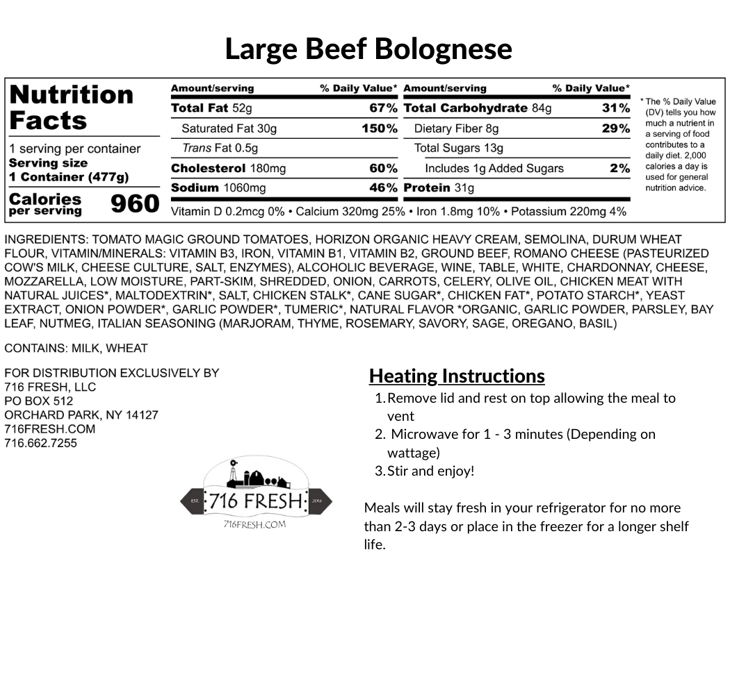 Large Beef Bolognese