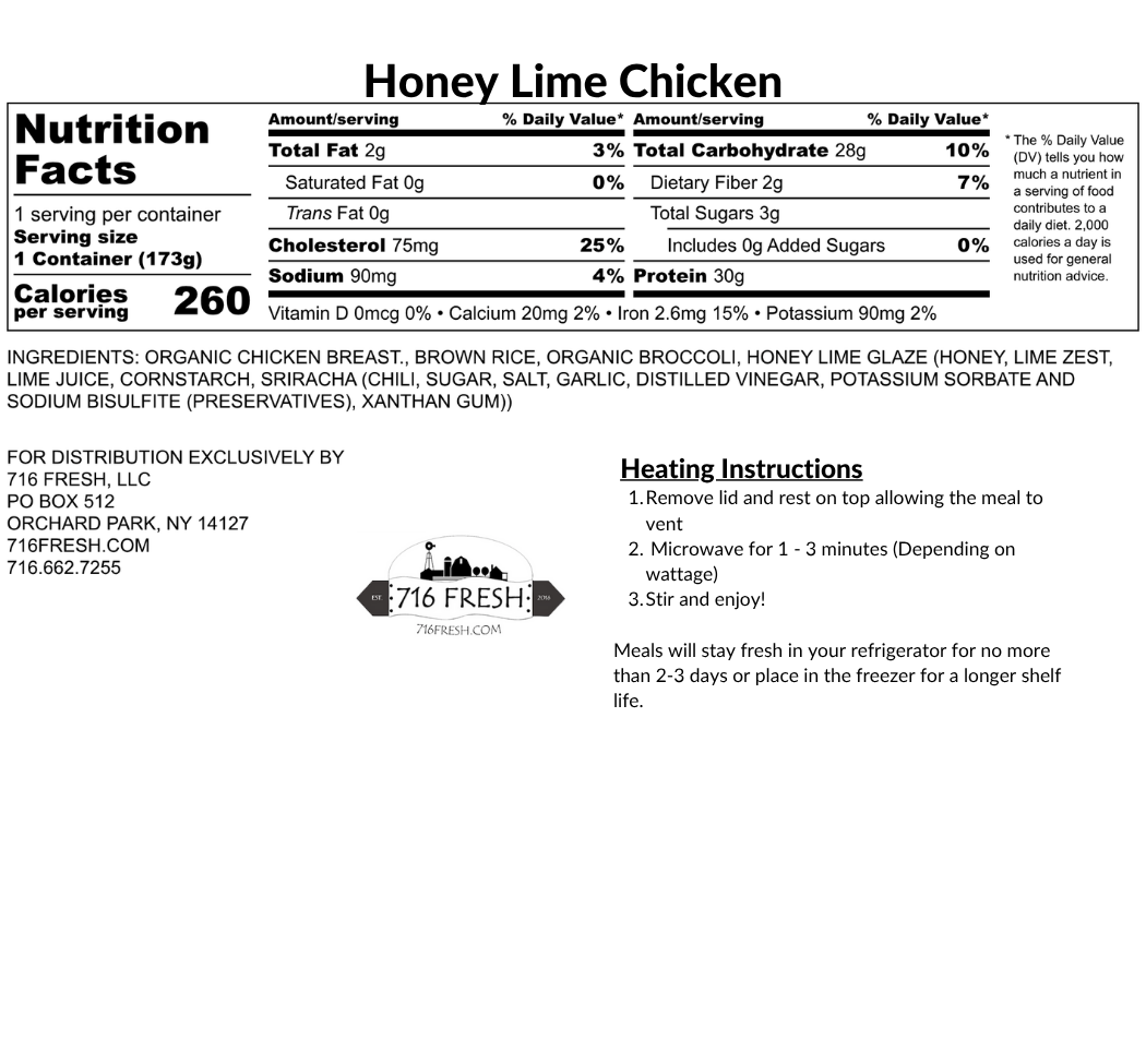 Honey Lime Chicken, GF