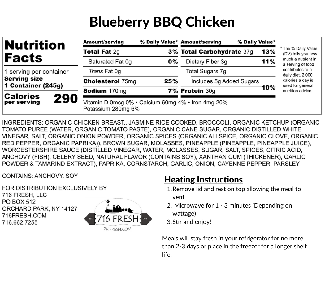 Blueberry BBQ Chicken, GF