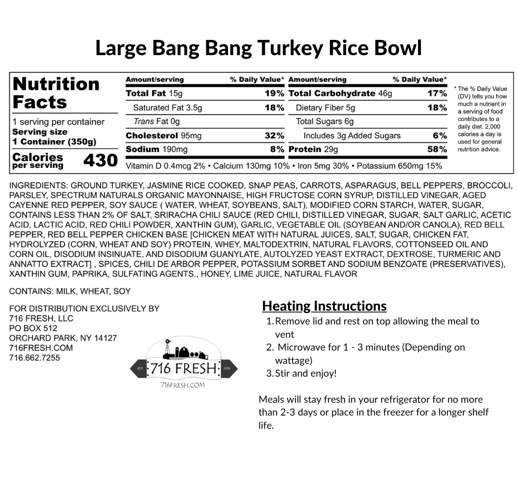 Large Bang Bang Turkey Rice Bowl
