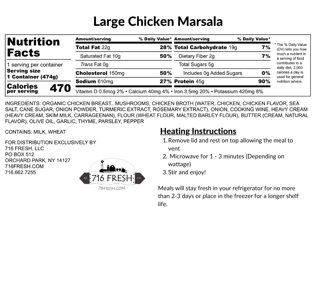 Large Chicken Marsala