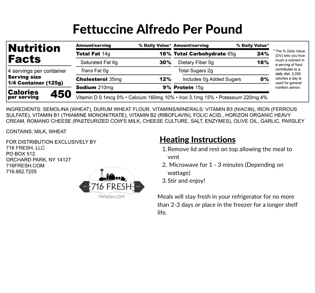 Fettuccine Alfredo Per Pound
