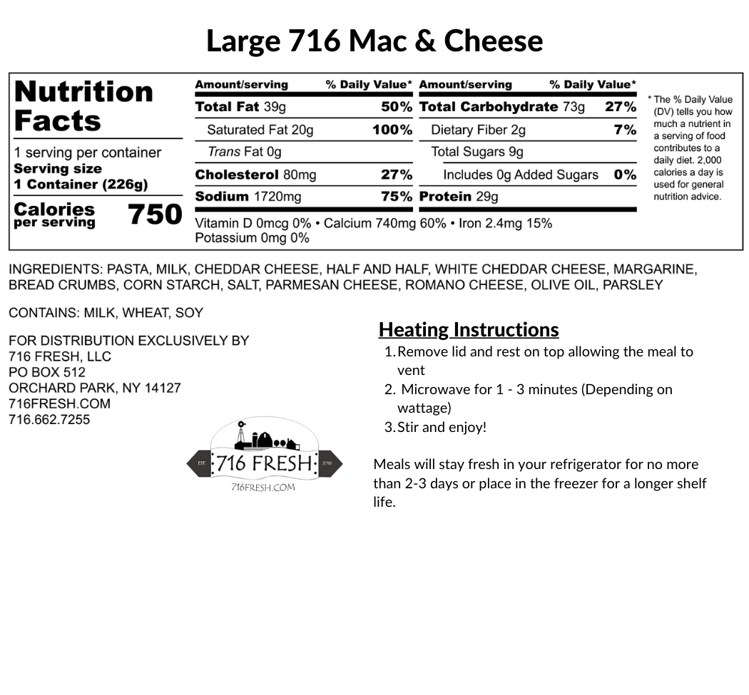 Large Homemade Mac & Cheese