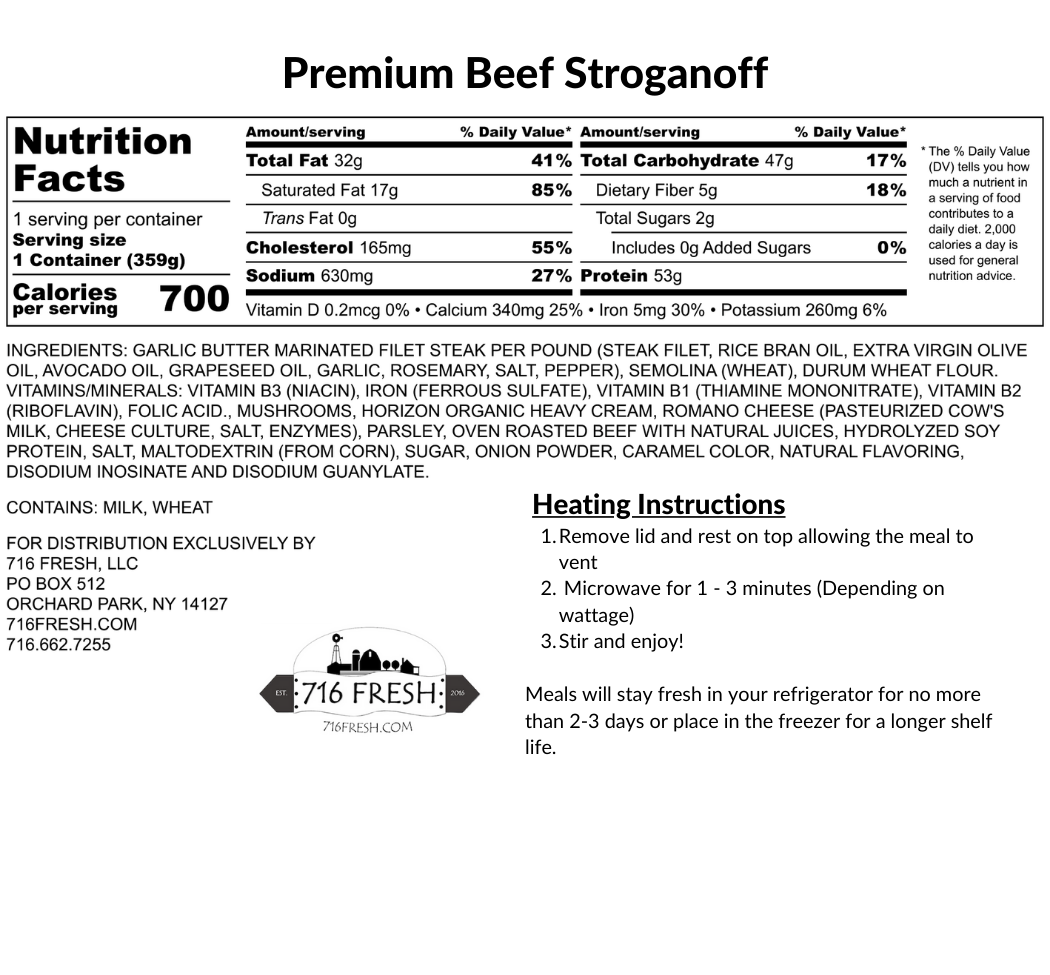 Premium Beef Stroganoff