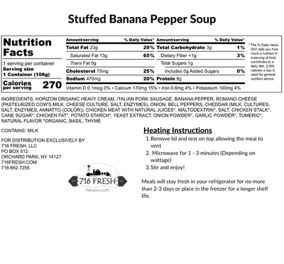 Low Carb Stuffed Banana Pepper Soup