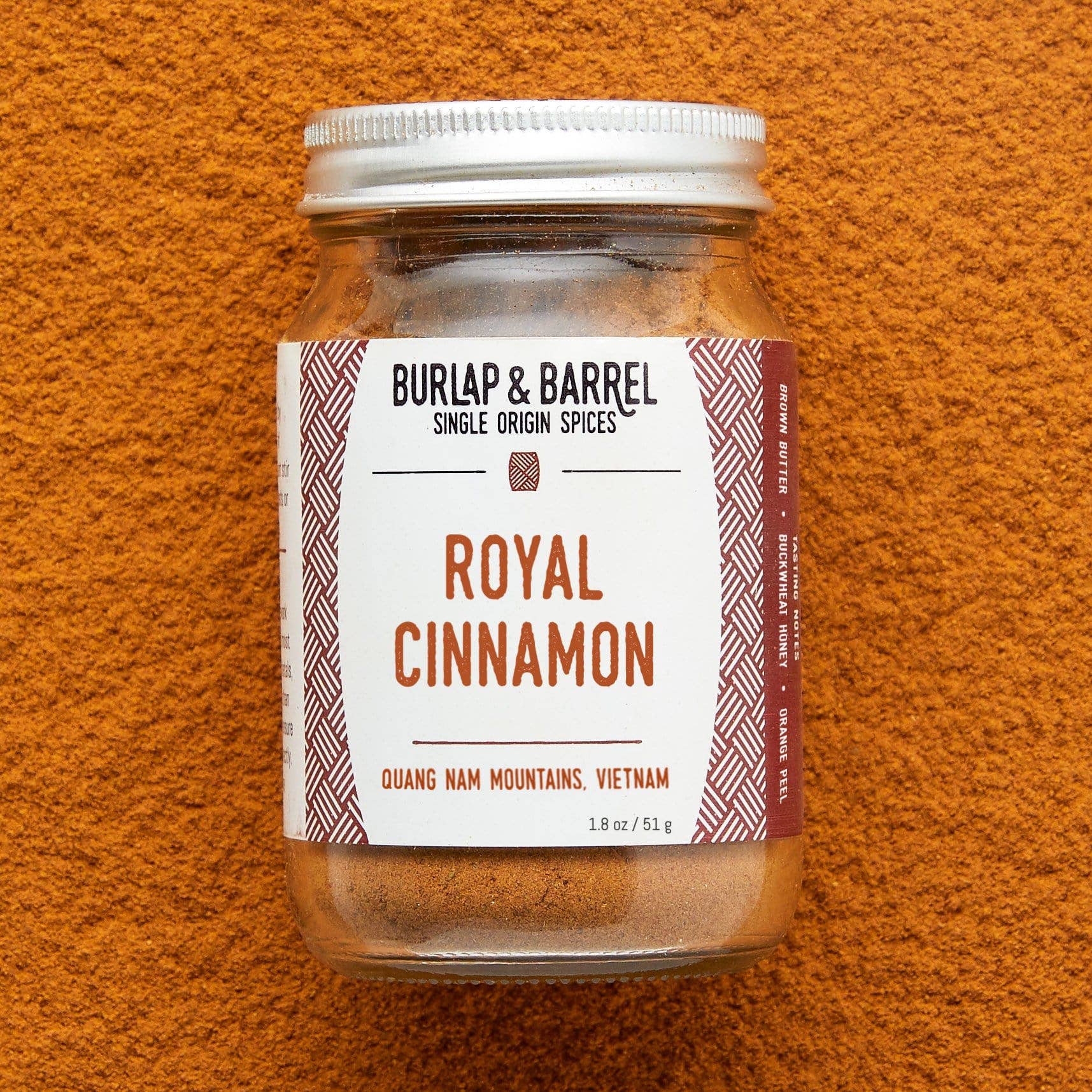 Royal Cinnamon (Saigon cinnamon, Vietnamese cinnamon) Spice: 1.8 oz glass jar