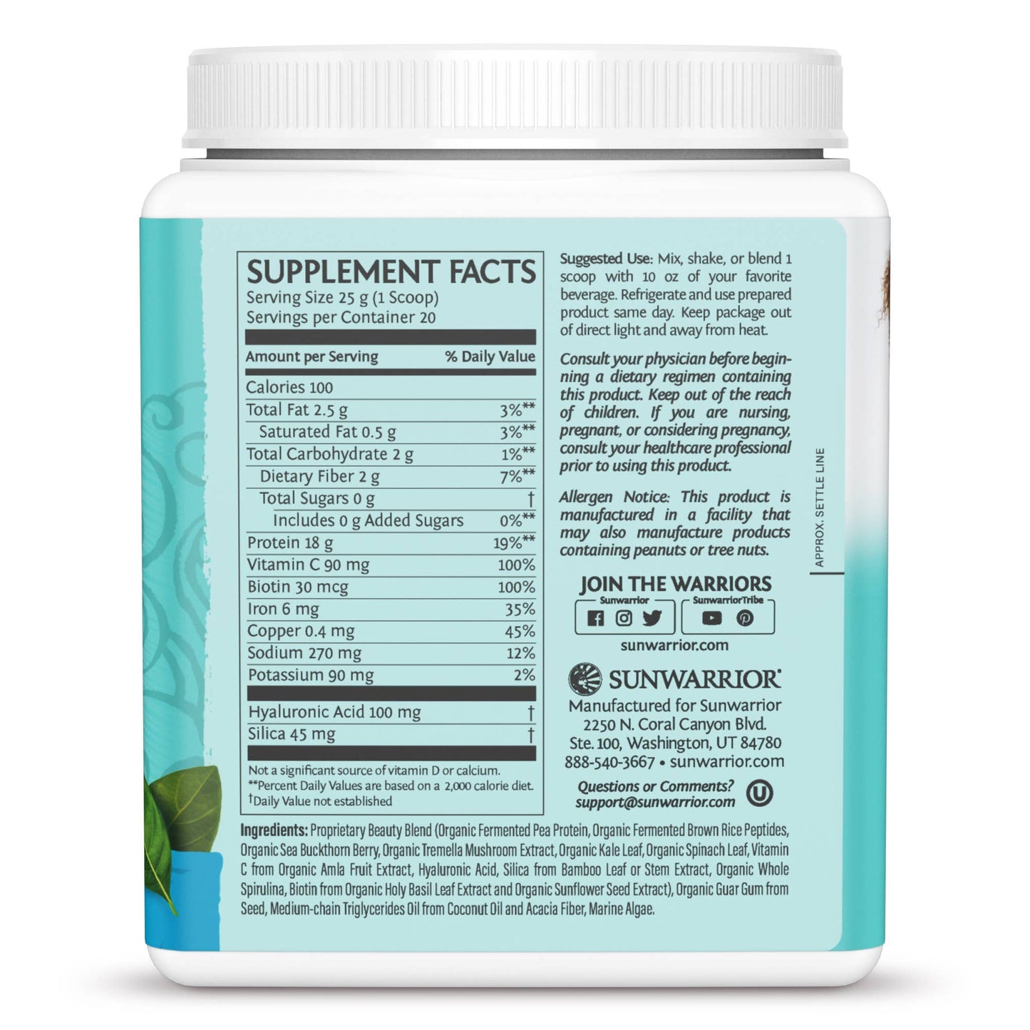 Unflavored Collagen Drink Powder - Vegan, Plant-Based