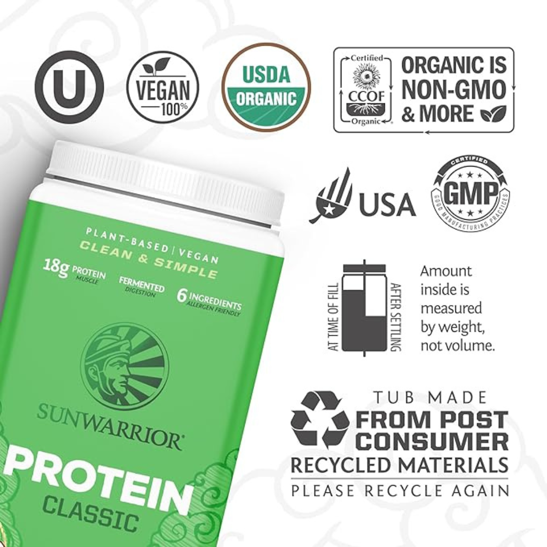 Classic Chocolate - Vegan Brown Rice Protein Powder: 375g
