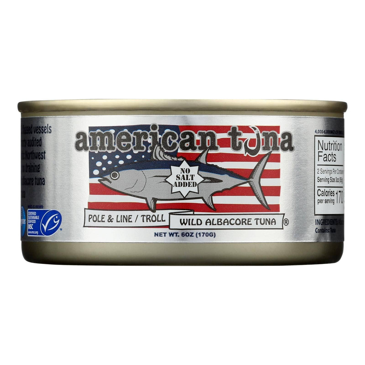 X-TRA American Tuna Wild Albacore, No Salt, 5 oz Each