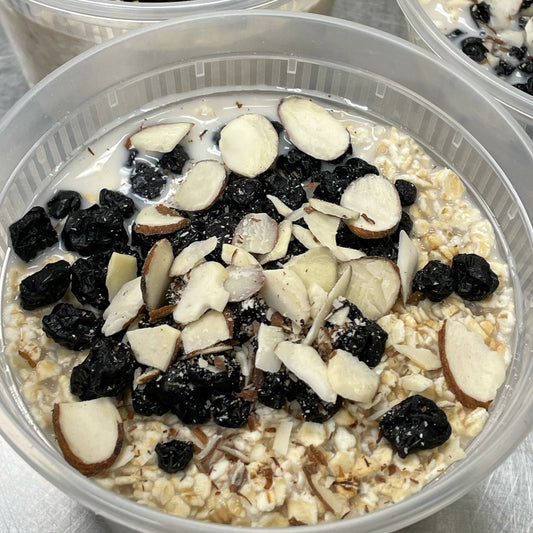 Blueberry Almond Overnight Oats, DF, V, VG
