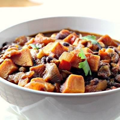 Sweet Potato & Black Bean Chili, GF, V, VG