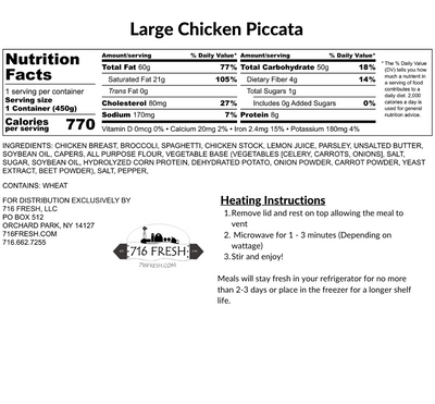 Large Chicken Piccata