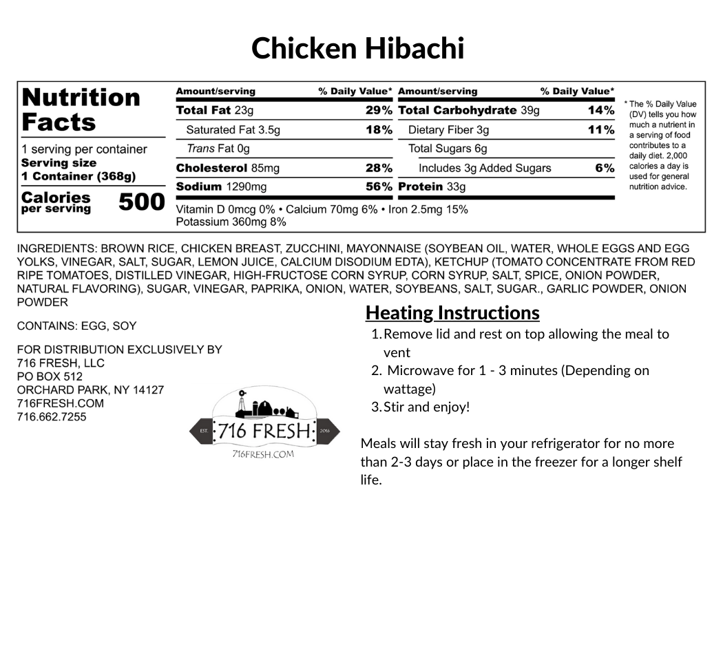 Chicken Hibachi, GF