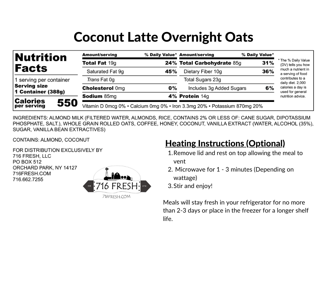 Coconut Latte Overnight Oats, VG