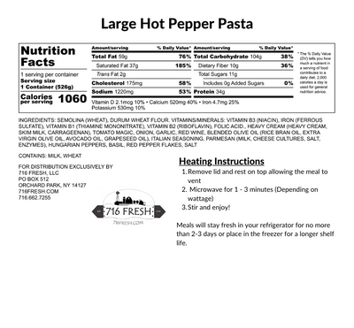 Large Hot Pepper Pasta