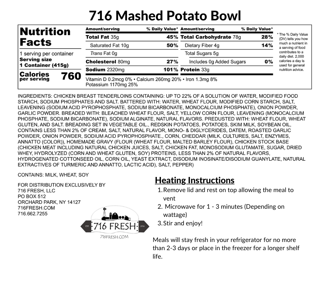 716 Mashed Potato Bowl