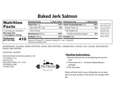 Baked Jerk Salmon, GF, DF