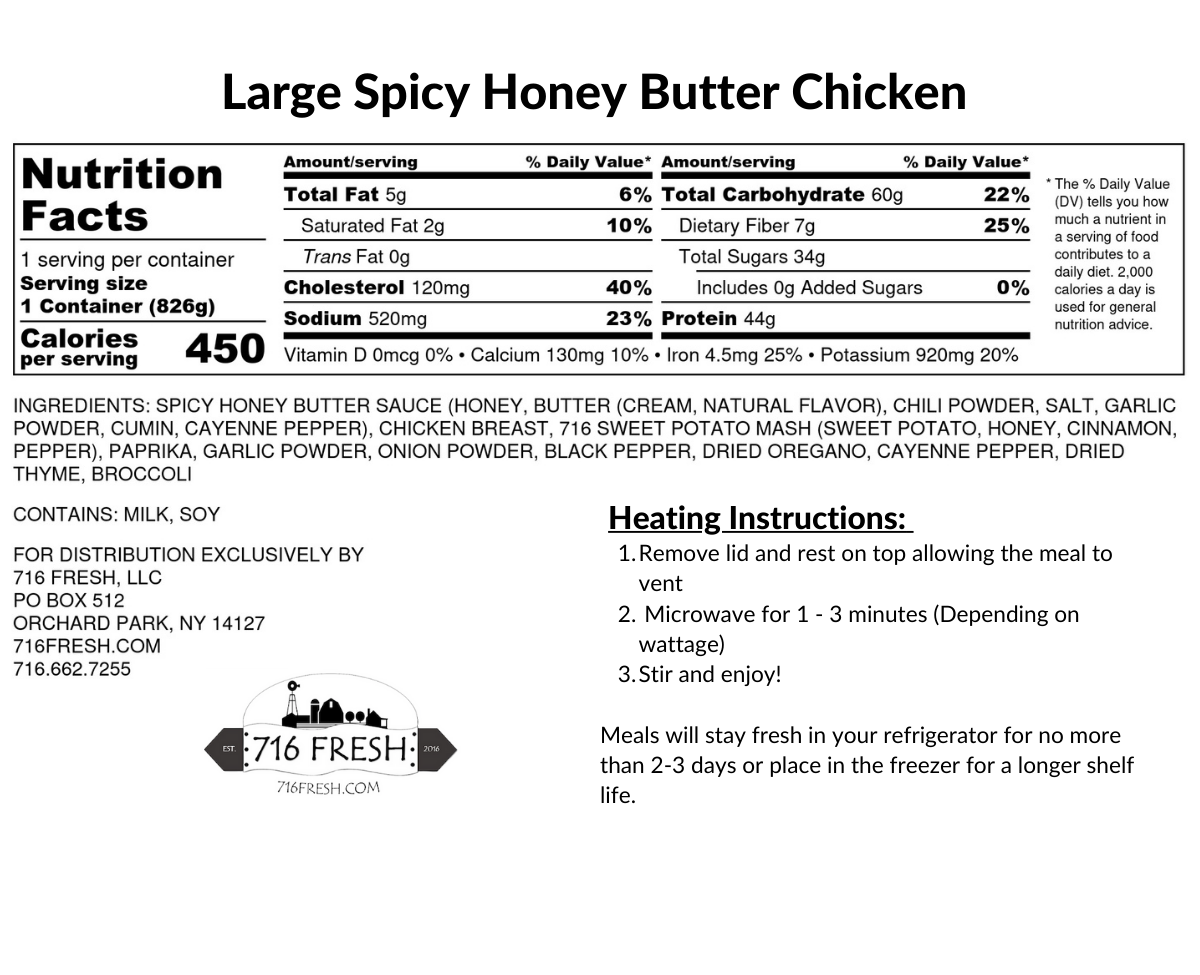 Large Spicy Honey Butter Chicken, GF