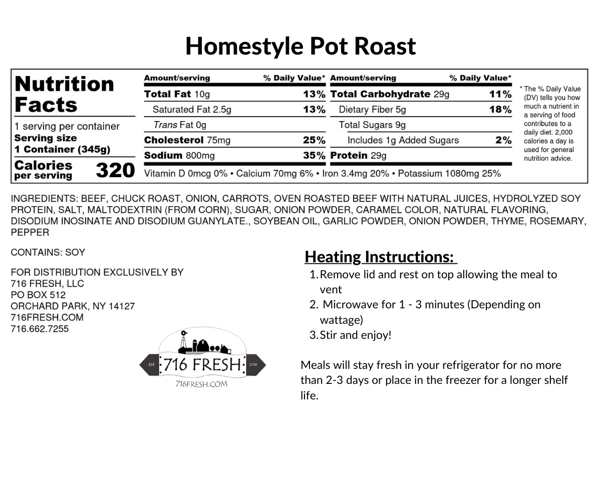 Homestyle Pot Roast, GF, DF