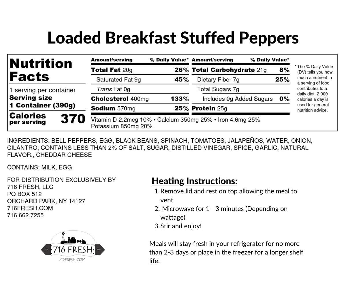 Loaded Breakfast Stuffed Peppers, GF