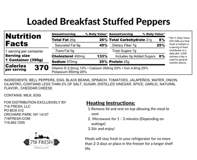 Loaded Breakfast Stuffed Peppers, GF