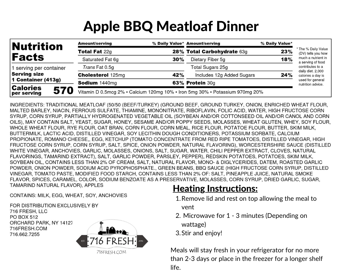 Apple BBQ Meatloaf Dinner