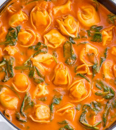 Tomato Basil and Tortellini Soup